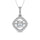 Diamond 2 Ct.Tw. Square Shape Shimmering Pendant in 14K White Gold