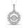 Moving Diamond 5/8 Ct.tw Pendant in 14K White Gold