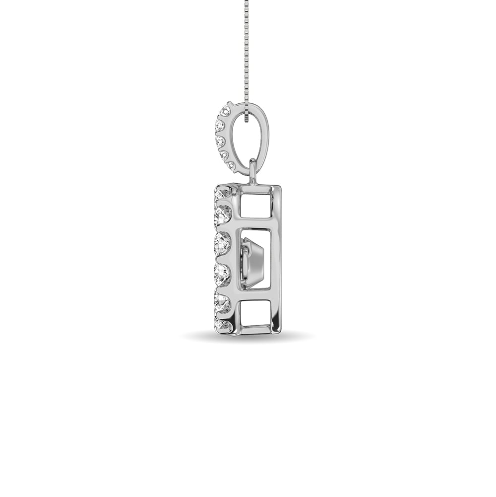 Moving Diamond 5/8 Ct.tw Pendant in 14K White Gold