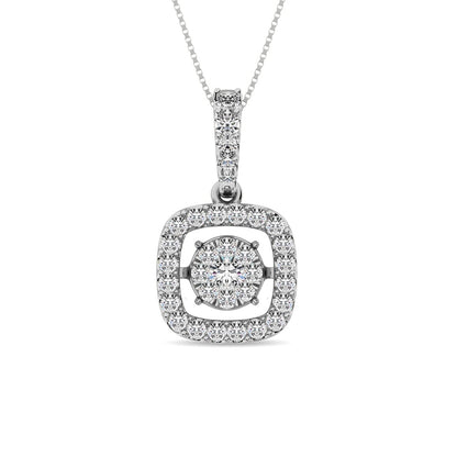 Moving Diamond 5/8 Ct.tw Pendant in 14K White Gold