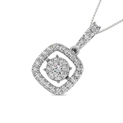 Moving Diamond 5/8 Ct.tw Pendant in 14K White Gold