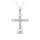 14K White Gold 1/8 Ct.Tw. Diamond Cross Pendant