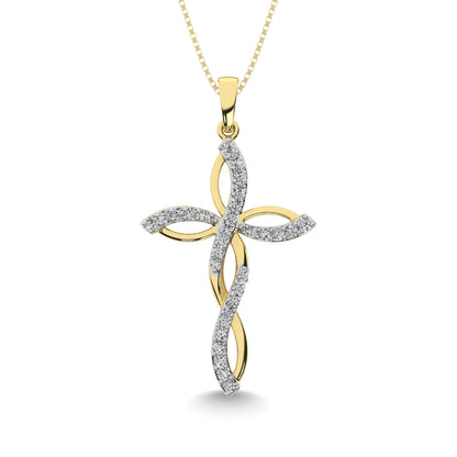 Diamond 1/5 Ct.Tw Twist cross Pendant