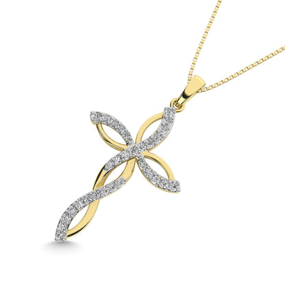 Diamond 1/5 Ct.Tw Twist cross Pendant