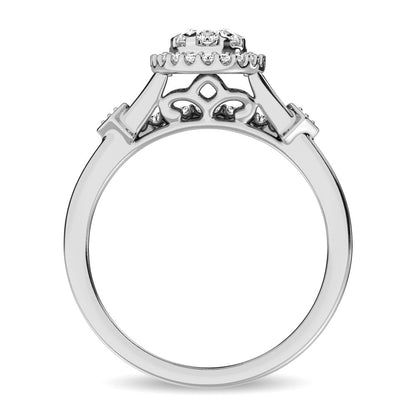 14K White Gold 1/2 Ct.tw Diamond Bridal Ring