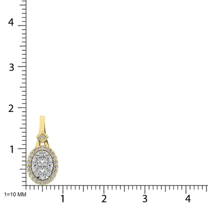 Diamond 3/8 Ct.Tw. Cluster Pendant in 10K White Gold