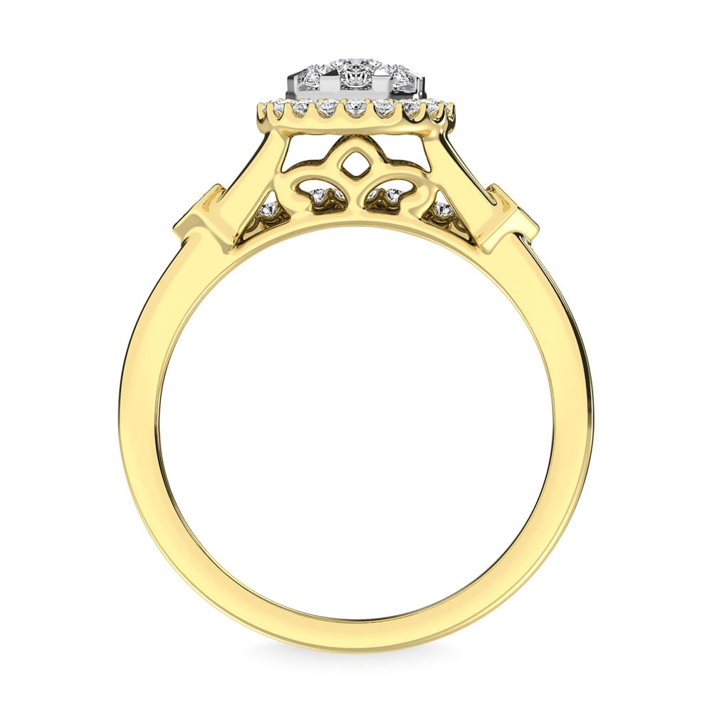 Diamond 1/2.Tw. Bridal Ring in 10K Yellow Gold