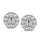 Diamond 1/4 Ct.Tw. Round Frame Stud Earrings