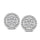 Diamond 1/2 Ct.Tw. Round Double Frame Stud Earrings