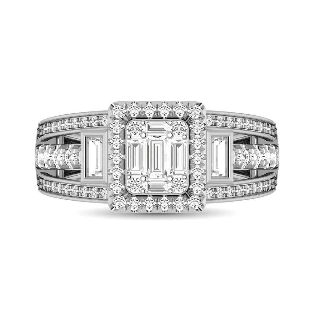 Diamond 1 Ct.Tw. Engagement Ring in 14K White Gold