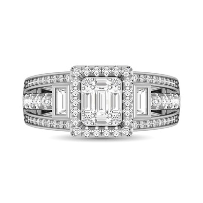 Diamond 1 Ct.Tw. Engagement Ring in 14K White Gold