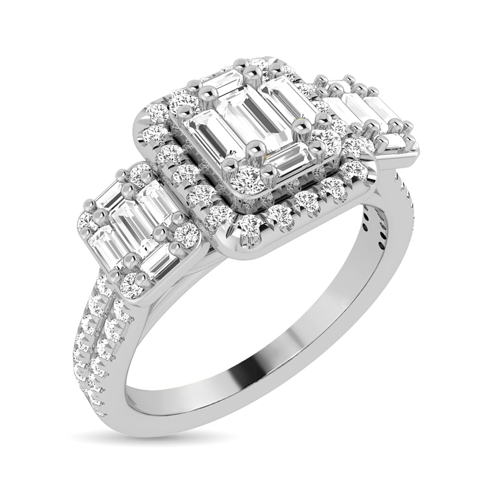 Diamond 1 Ct.Tw. Engagement Ring in 14K White Gold