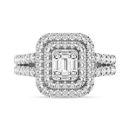 Diamond 1 Ct.Tw. Engagement Ring in 14K White Gold