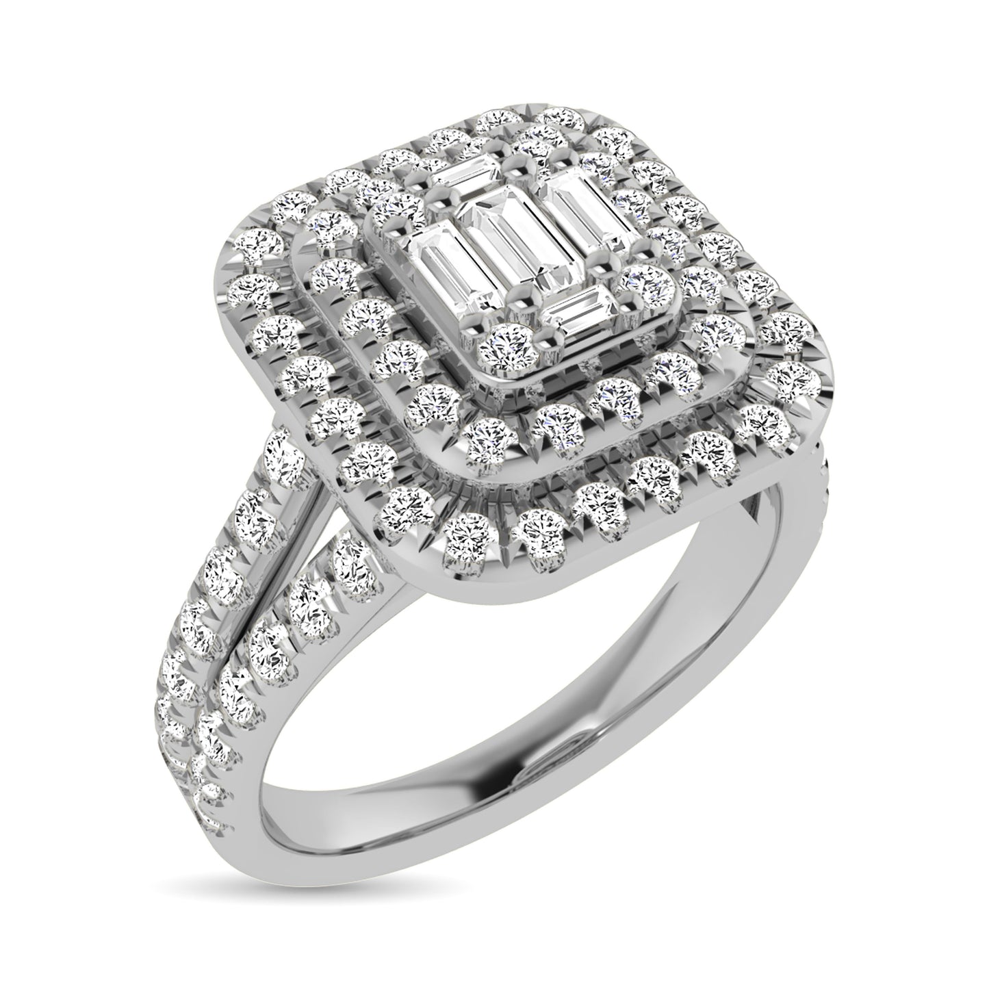 Diamond 1 Ct.Tw. Engagement Ring in 14K White Gold