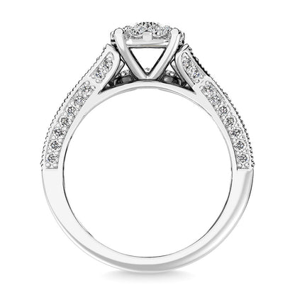 Diamond 1 Ct.Tw. Bridal Ring in 14K White Gold