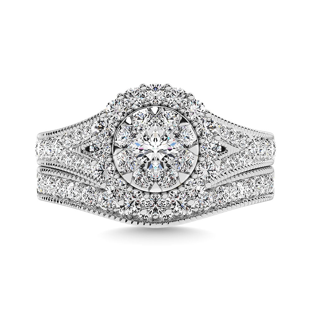 Diamond 1 1/2 Ct.Tw. Bridal Ring in 14K White Gold