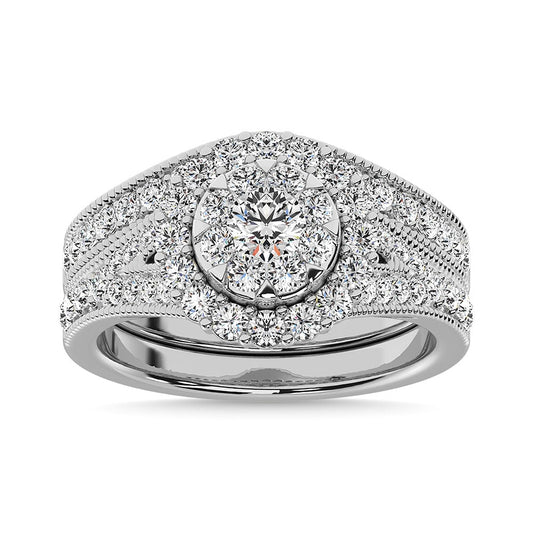 Diamond 1 1/2 Ct.Tw. Bridal Ring in 14K White Gold
