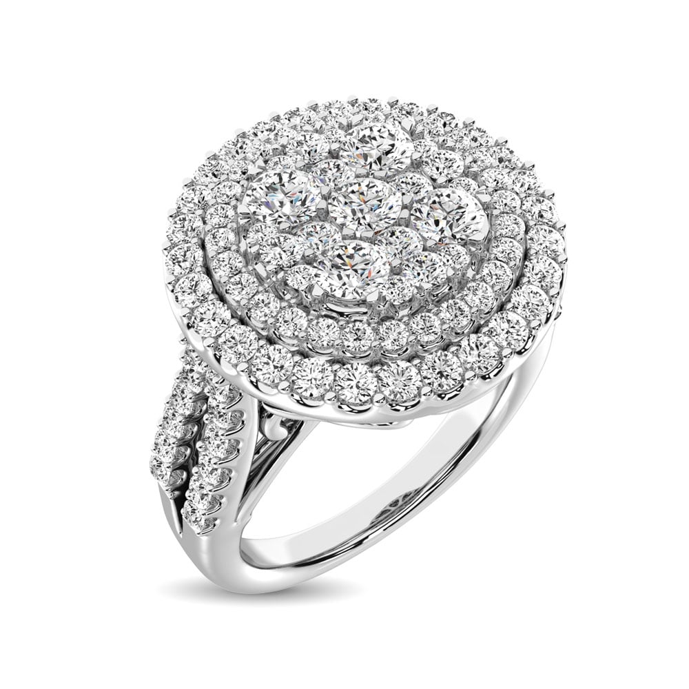 14K White Gold 2 Ct.Tw. Diamond Engagement Ring