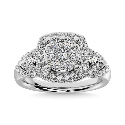 Diamond 1 Ct.Tw. Engagement Ring in 14K White Gold