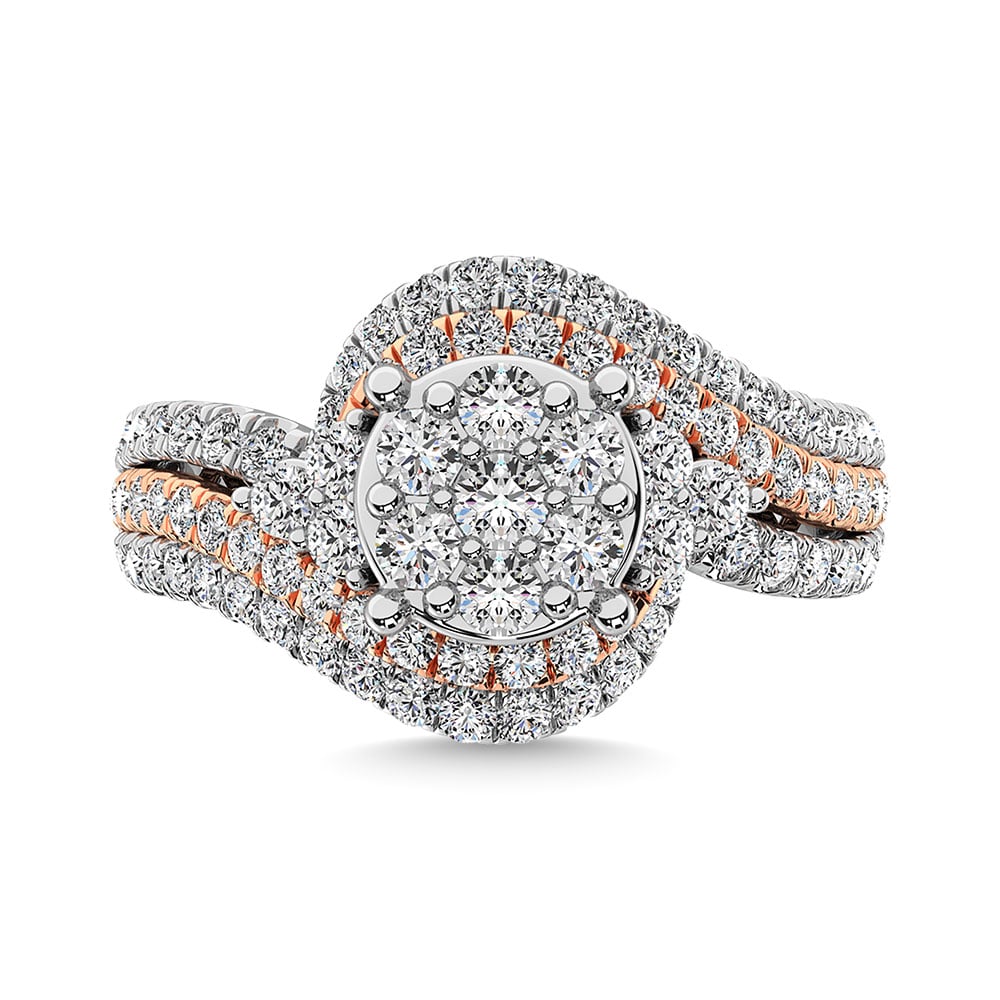 Diamond 1 1/2 Ct.Tw. Engagement Ring in 14K Two Tone Gold