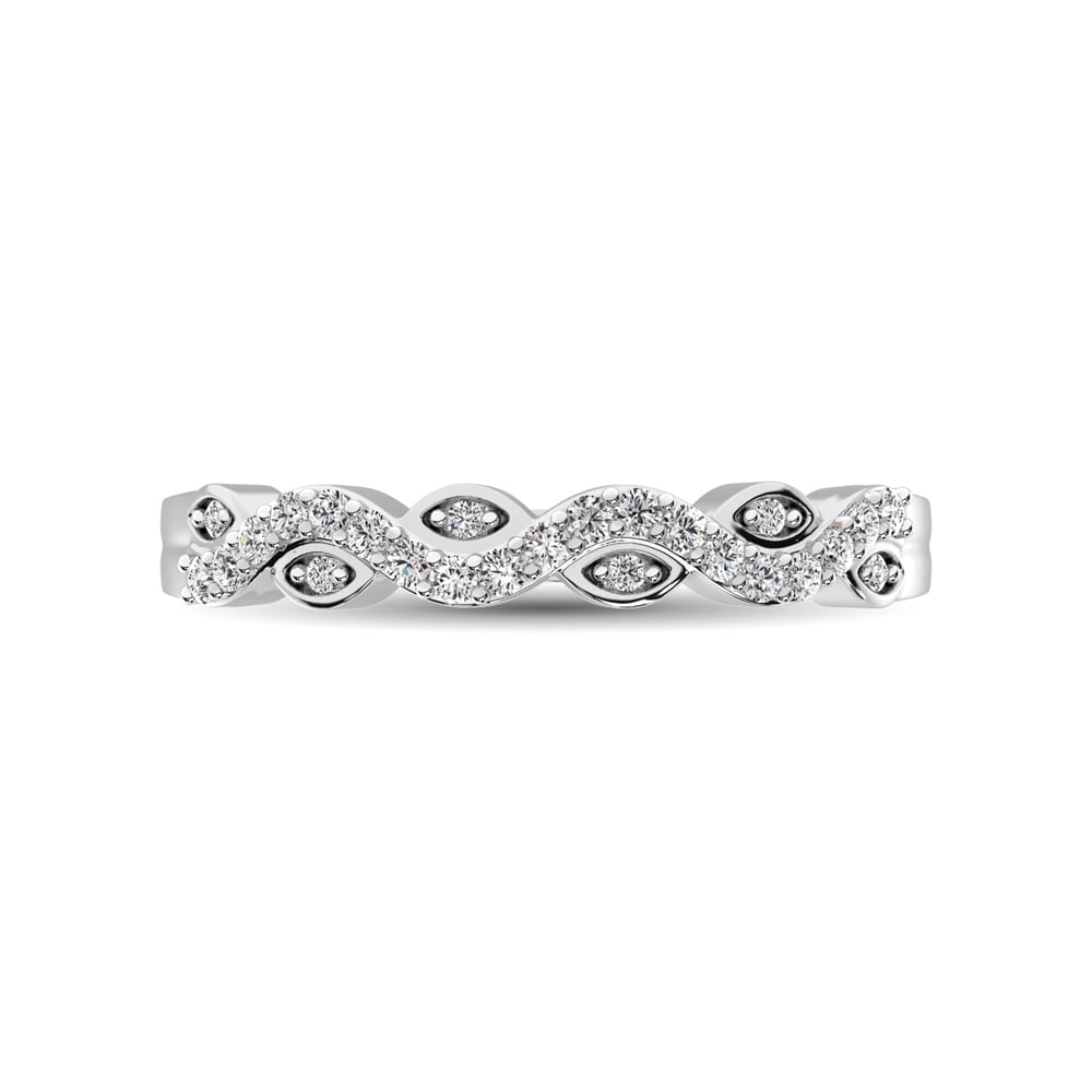 Diamond 1/6 Ct.tw Twist Band in 14K White Gold