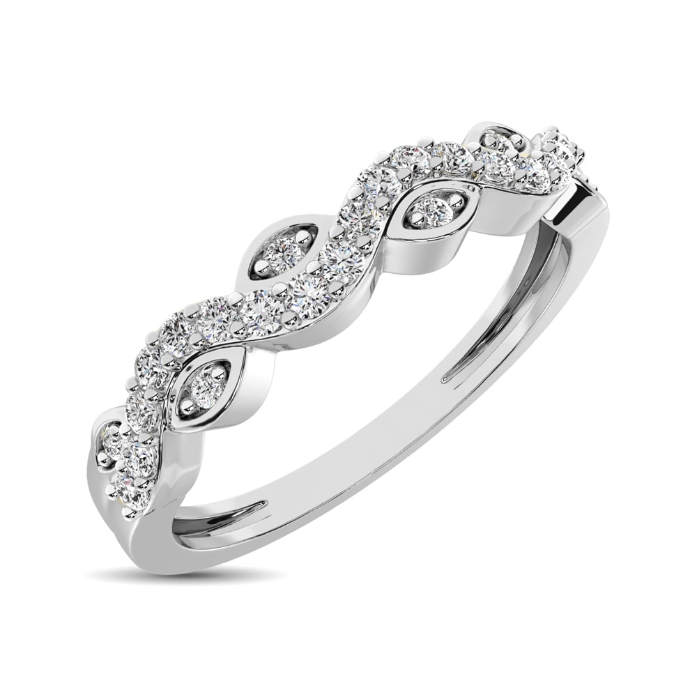 Diamond 1/6 Ct.tw Twist Band in 14K White Gold