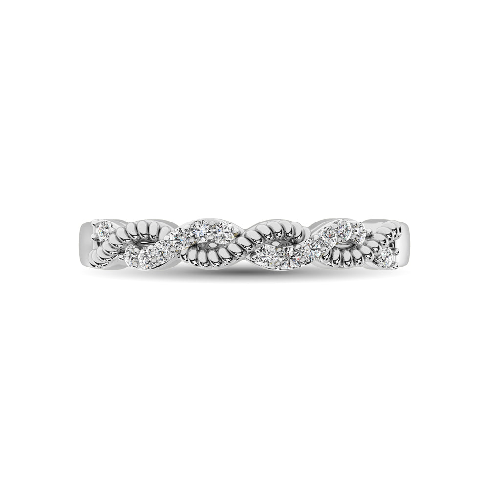 Diamond 1/10 Ct.tw Twist Band in 14K White Gold