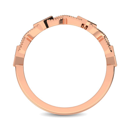 14K Rose Gold 1/8 Ct.tw Diamond Band