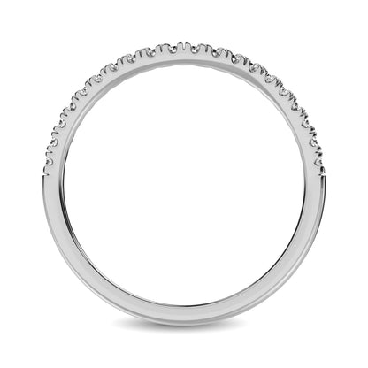 14K White Gold 1/6 Ct.tw Contour Band Ring