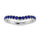 14K White Gold 5/8 Ct.Tw. Blue Sapphire Curve Band