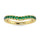 14K Yellow Gold Emerald 3/8 Ct.Tw. Curve Band