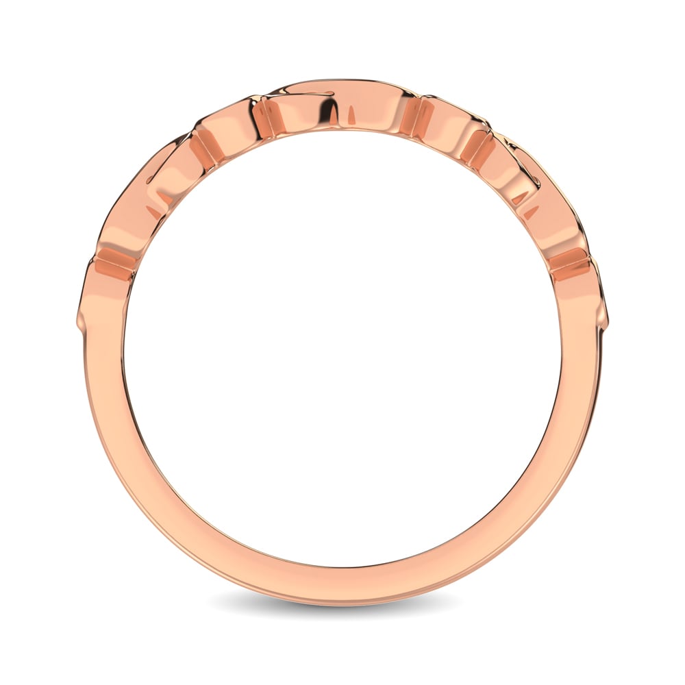 14K Rose Gold 1/10 Ct.tw Diamond Band