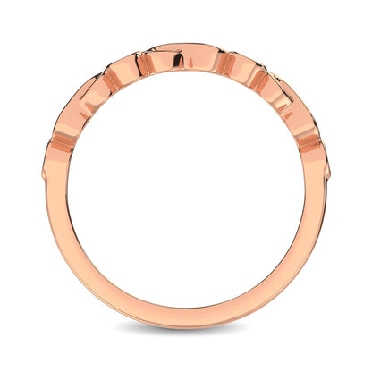 14K Rose Gold 1/10 Ct.tw Diamond Band