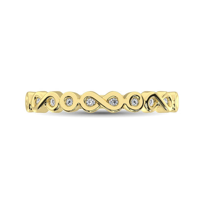 14K Yellow Gold 1/10 Ct.tw Diamond Band