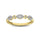 Round and Marquise Shape 1/6 Ct.tw Diamond Stackable Band in 10K Yellow Gold