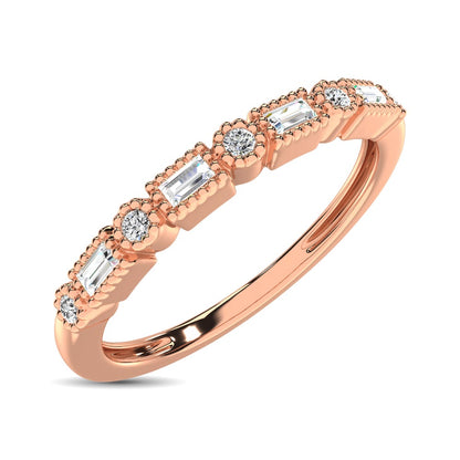 Diamond Wedding Band 1/10 Ct.tw in 10K Rose Gold