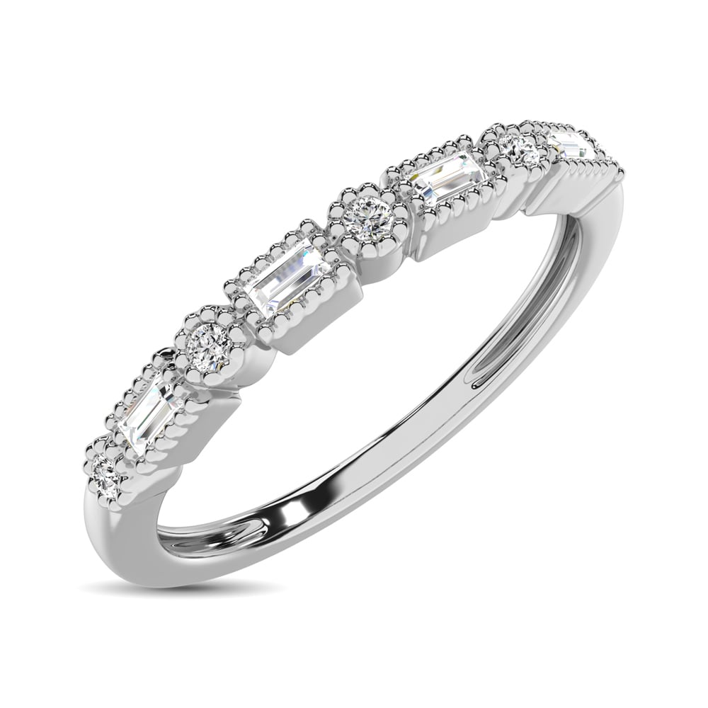 Diamond Wedding Band 1/10 Ct.tw in 10K White Gold