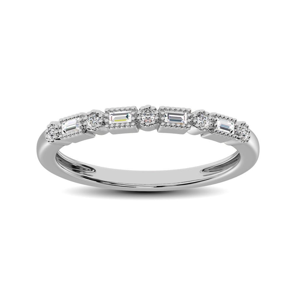 Diamond Wedding Band 1/10 Ct.tw in 10K White Gold