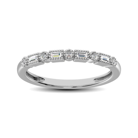 Diamond Wedding Band 1/10 Ct.tw in 10K White Gold