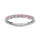 Pink Sapphire and Alternate Diamond 1/3 Ct.Tw. Stack Band in 10K White Gold