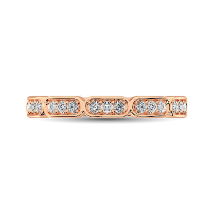 14K Rose Gold 1/5 Ct.Tw. Diamond Stackable Band
