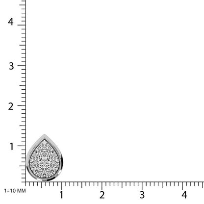 Diamond 1/2 Ct.Tw. Pear Shape Pendant in 14K White Gold