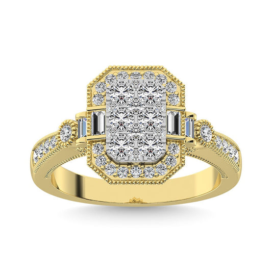 Diamond 7/8. Ct.Tw. Engagement Ring in 14K Two Tone Gold
