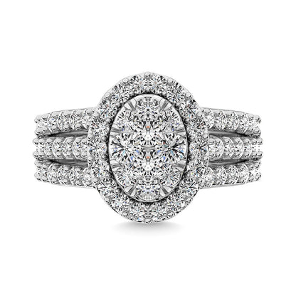 Diamond 2 Ct.Tw. Round Shape Engagement Ring in 14K White Gold