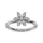 10K White Gold 1/4 Ct.tw Diamond Flower Ring