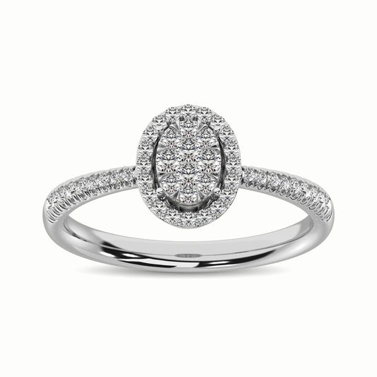 14K White Gold 3/8 Ct.Tw. Diamond Fashion Ring