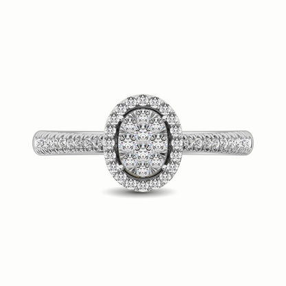 14K White Gold 3/8 Ct.Tw. Diamond Fashion Ring