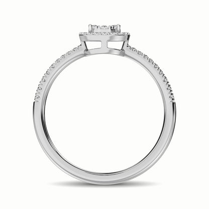 14K White Gold 3/8 Ct.Tw. Diamond Fashion Ring