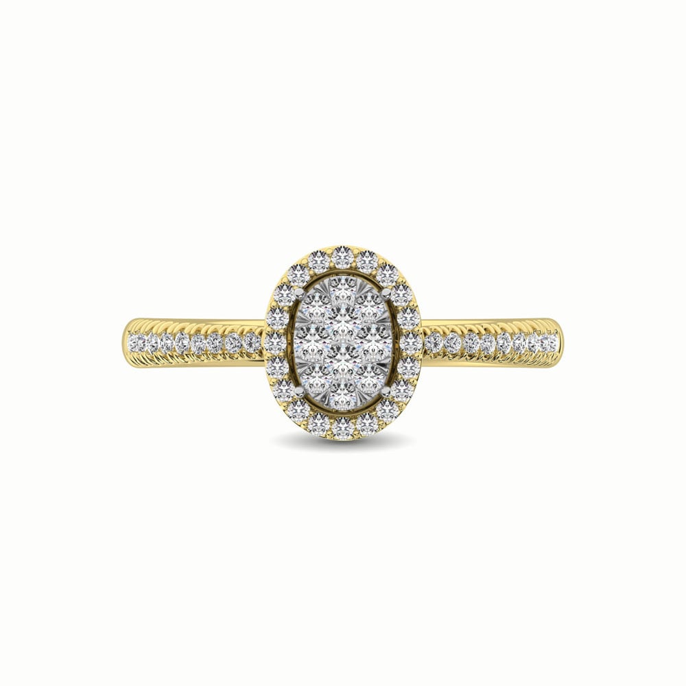 14K Yellow Gold 3/8 Ct.Tw. Diamond Fashion Ring