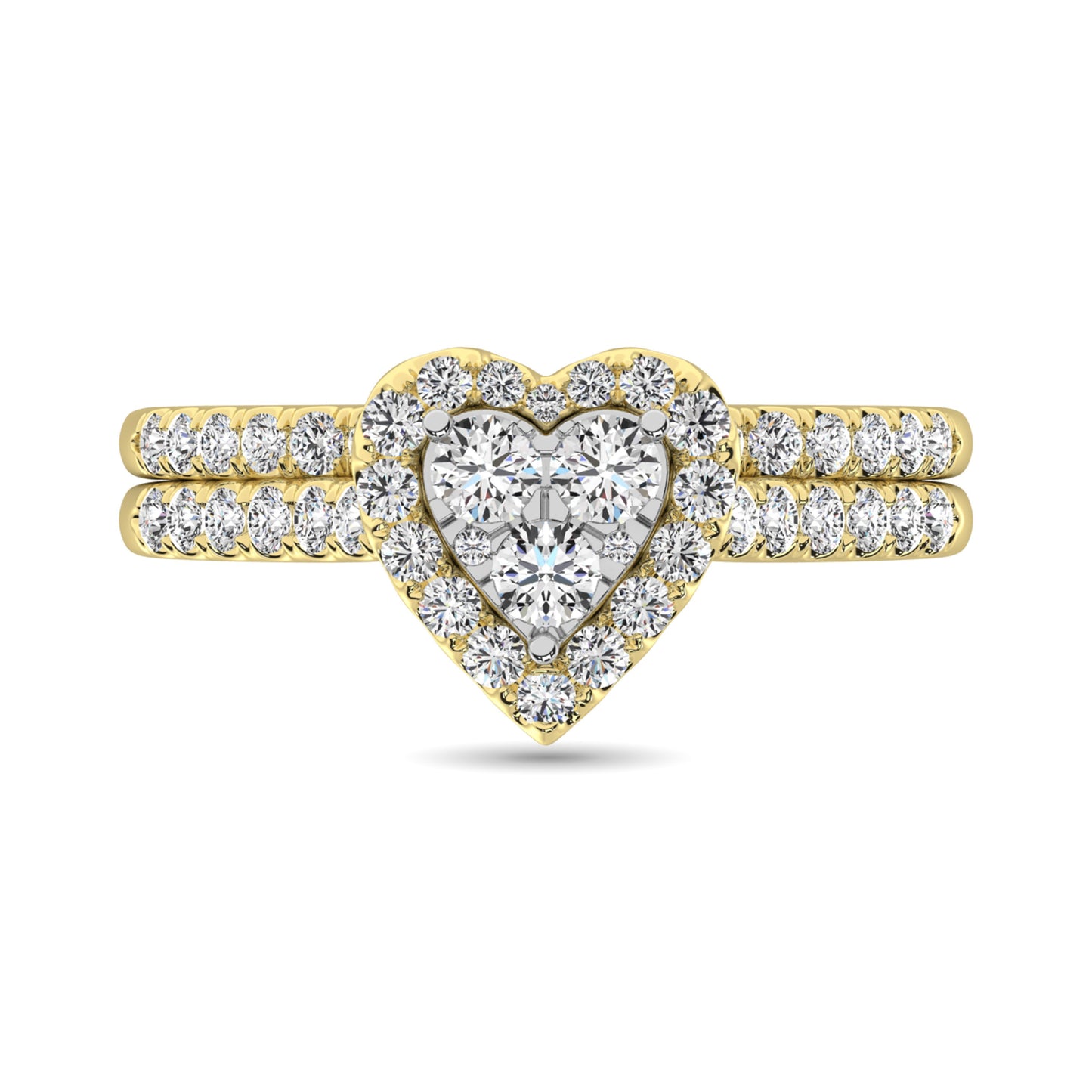 Diamond 1 Ct.Tw. Bridal Ring in 10K Yellow Gold